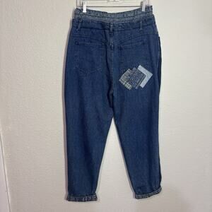 Vintage MDM Design Inc Denim Jeans Patched Geometric Made In USA Cotton 80s